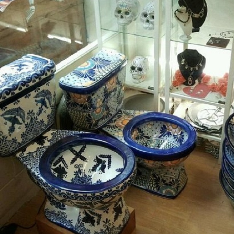 mexican talavera toilets