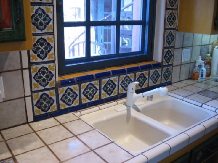 decorating with mexican tiles a kitchen window