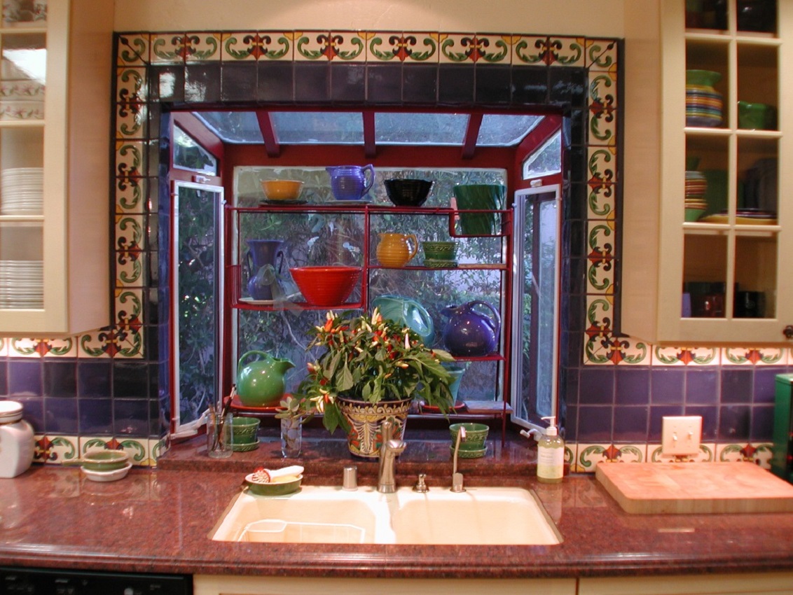 decorating windows with mexican tiles