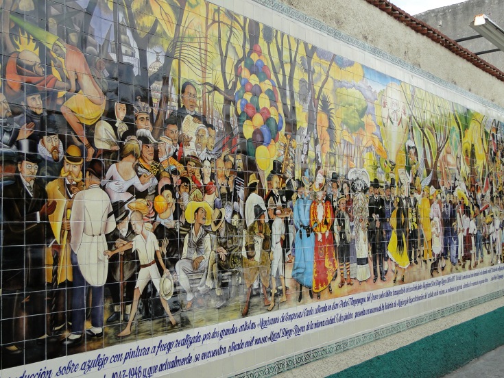 mexican tile wall murals