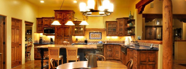 mexican tile murals on a kitchen backsplash