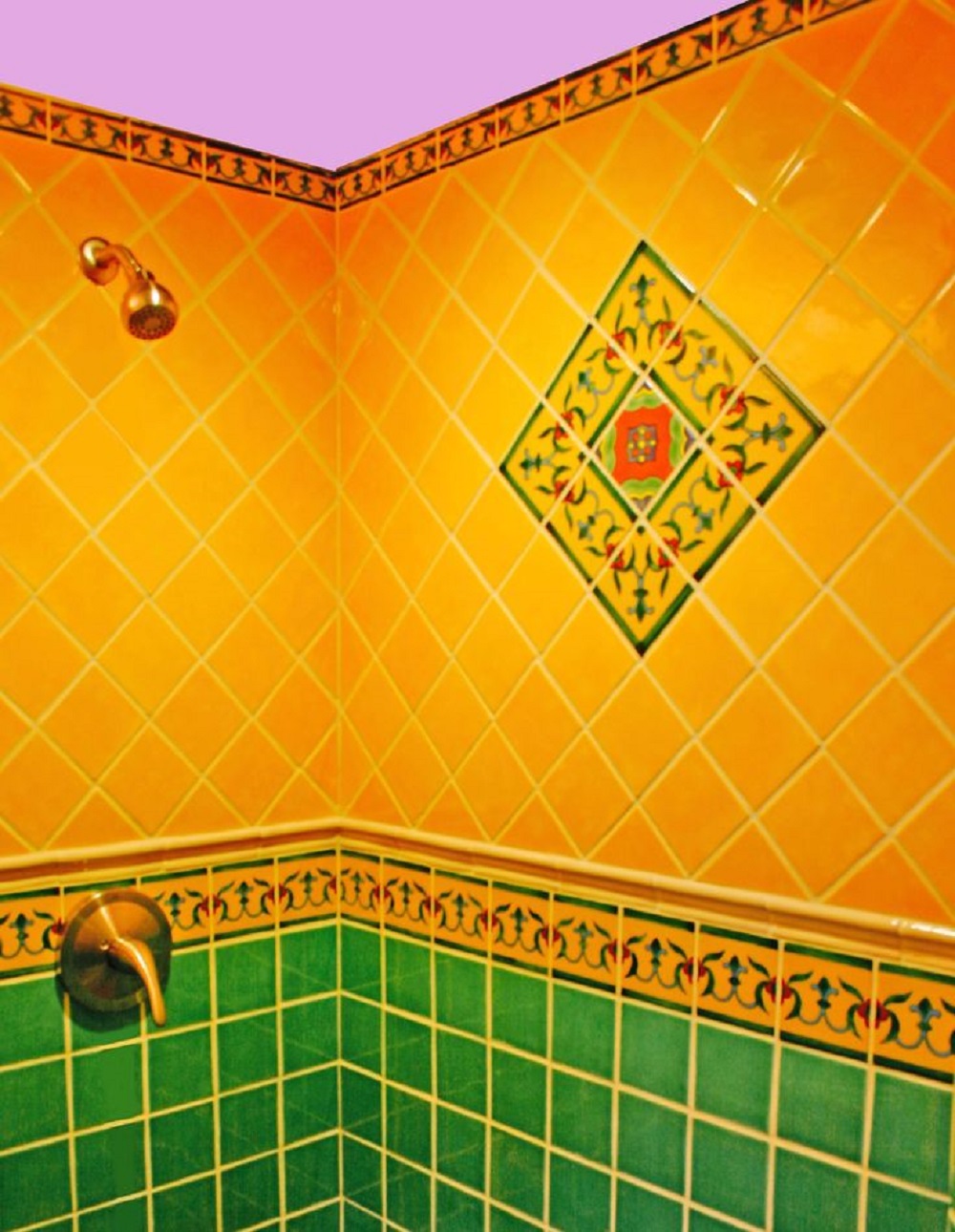 talavera tile designs from Mexico for bathroom
