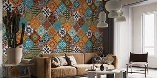 patchwork art with Talavera tiles